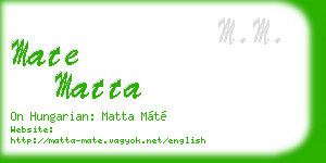 mate matta business card